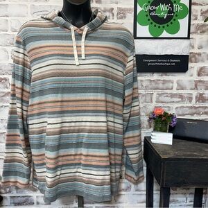 Far west Striped Hooded Sweatshirt 2XL